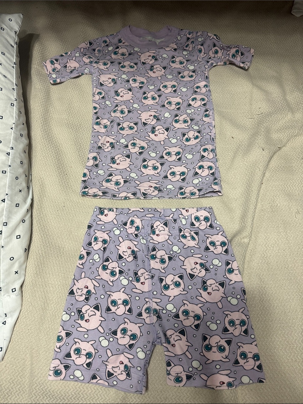 Hanna Andersson Lavender and Pink Cartoon Pajama Set Jigglypuff